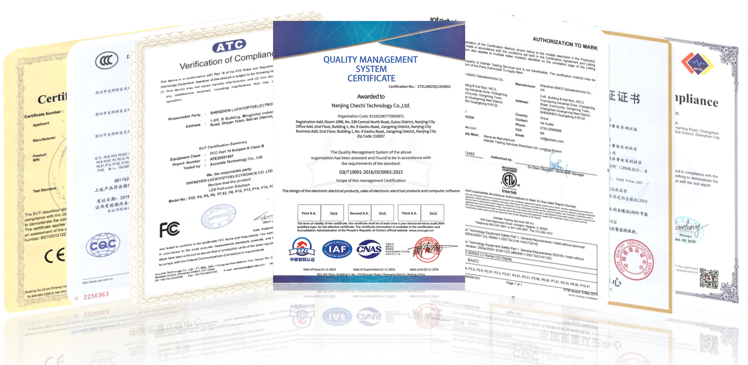 CHECHI Technology certificates and awards